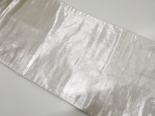 JAPANESEKIMONO / ANTIQUE SILVER THREAD NAGOYA OBI (WEARABLE)